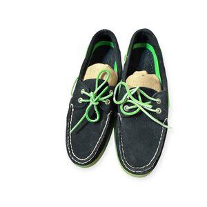 Sperry Top‑Sider Black & Green Boat Shoes – Men’s Size 9 – NEW w/ Box